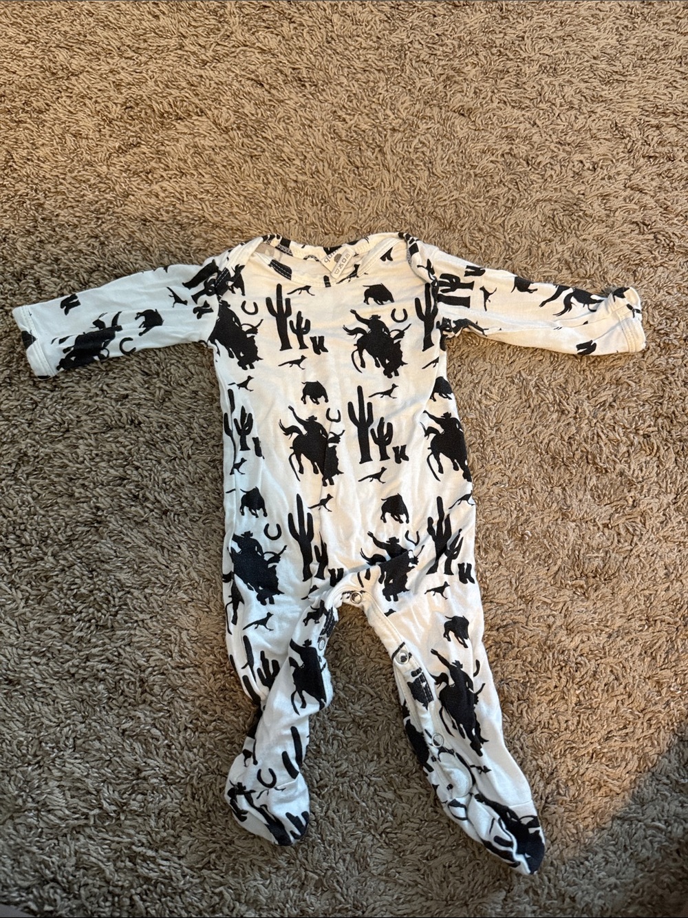 Cowboy Western One Piece Footie